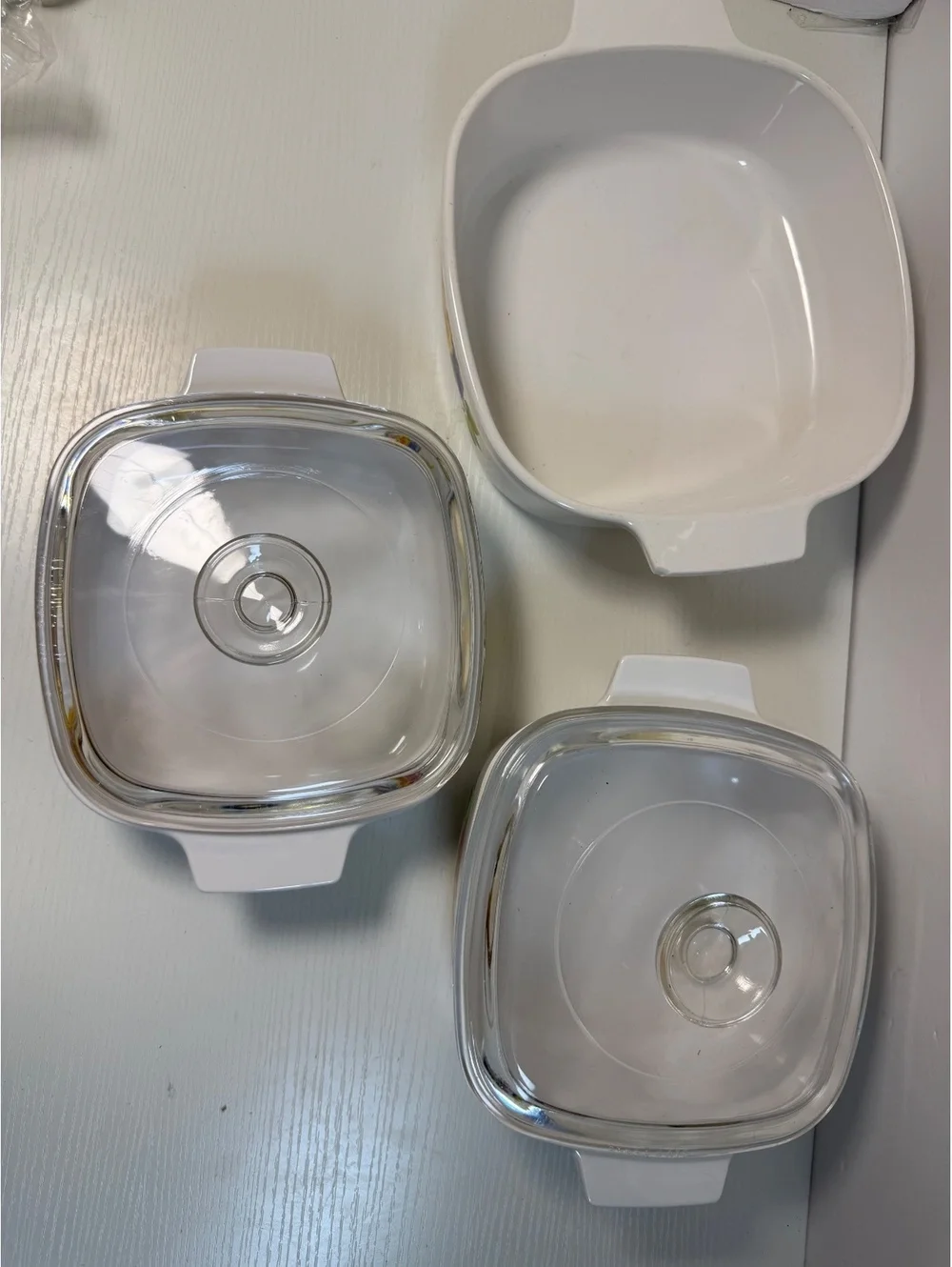 3 Vintage Corning Ware Summer Blush 2L, 1.5L & 1L Casserole Dish Pansies w/lids
